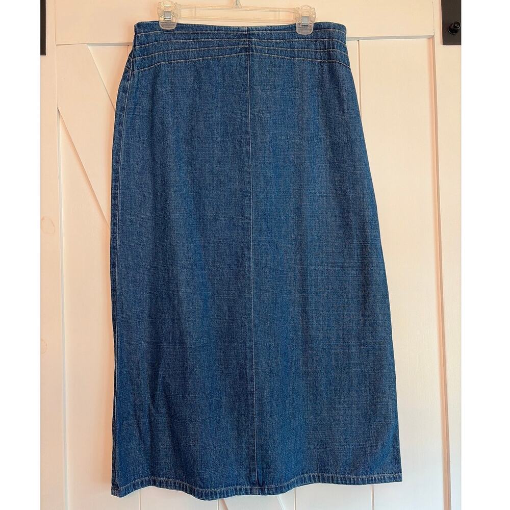 Emma James Denim Maxi Skirt Womens 12 NWT 100% Cotton Modest Western Blue - Picture 12 of 13